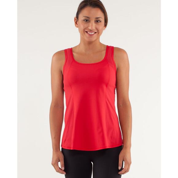 Lululemon Red Moisture Wicking Cut Out Run Speed Squad Tank - Picture 4 of 12